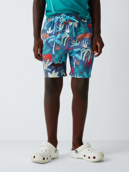 John Lewis Kids' Tropics Swim Shorts, Multi, Multi