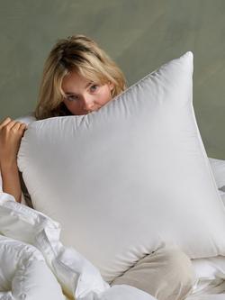 Bedfolk Down Square Pillow, Soft, White