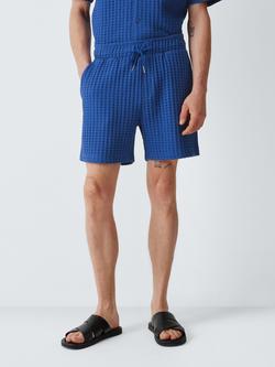 John Lewis Resort Cotton Waffle Texture Shorts, Nouvean Blue, Nouvean Blue
