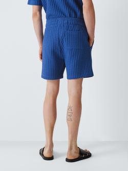 John Lewis Resort Cotton Waffle Texture Shorts, Nouvean Blue - view 2, Nouvean Blue