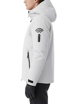 Bosideng Hooded Goose Down Jacket, Aluminum - view 2, Aluminum