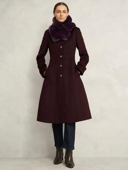 Hobbs Christie Faux Fur Scarf - view 2, Malbec Purple