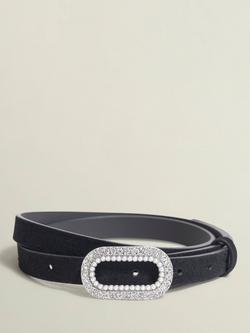 Hobbs Cathy Jewelled Belt, Black, Black