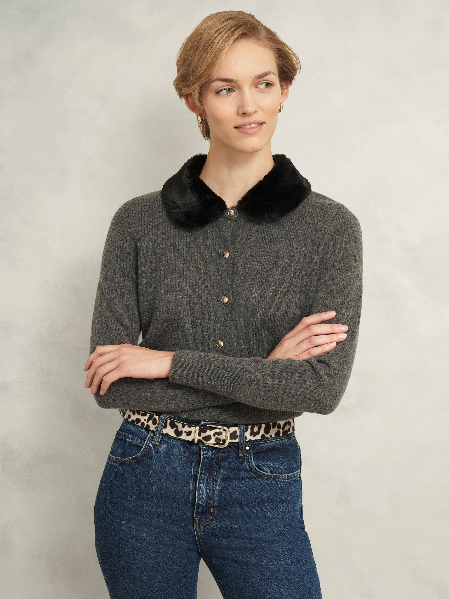 Product image 3 of 5, which shows Hobbs Nima Leopard Print Leather Belt, Multi, L