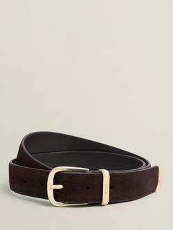 Hobbs Nima Pure Suede Belt, Chocolate Brown, Chocolate Brown