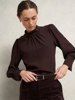 Hobbs Nima Pure Suede Belt, Chocolate Brown - view 2, Chocolate Brown