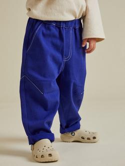 Claude & Co Kids' Kai Cotton Wide Leg Trousers - view 2, Cobalt