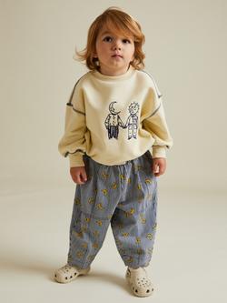 Claude & Co Kids' Rex Cotton Moon Wide Leg Trousers - view 2, Navy