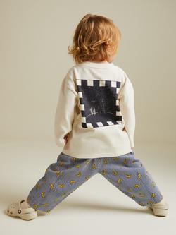 Claude & Co Kids' Cotton Nova Oat Long Sleeve Crew Neck T-Shirt - view 2, Ecru