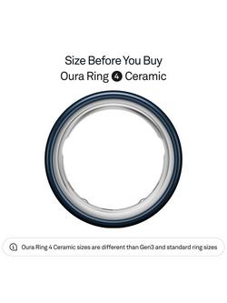 Oura Ring 4 Ceramic Health & Fitness Tracker Smart Ring - view 2, Midnight