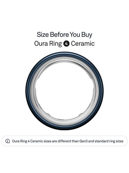 Oura Ring 4 Ceramic Health & Fitness Tracker Smart Ring - view 2, Midnight