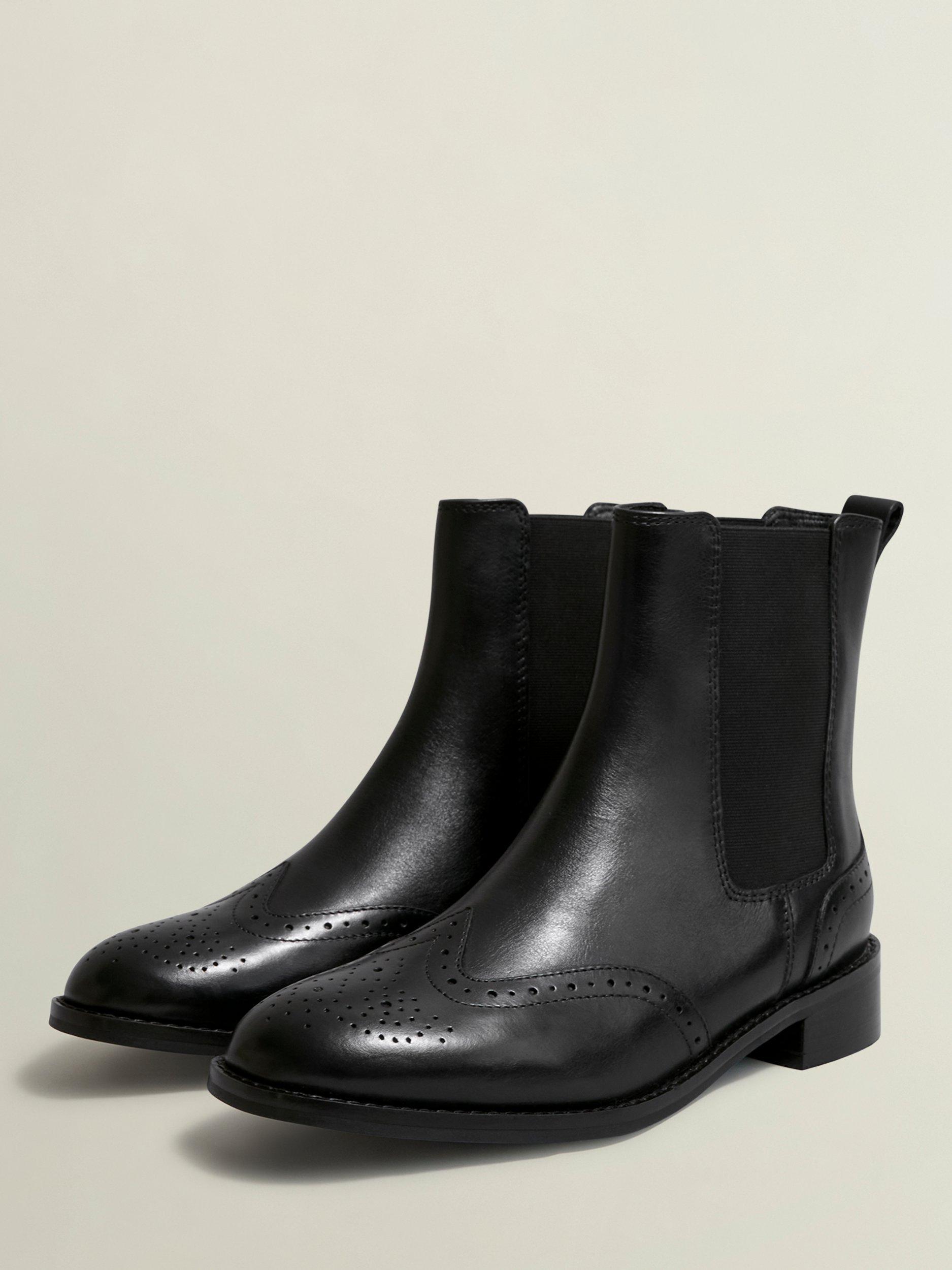 Product image 3 of 6, which shows Hobbs Genevieve Leather Chelsea Boots, Black, 4
