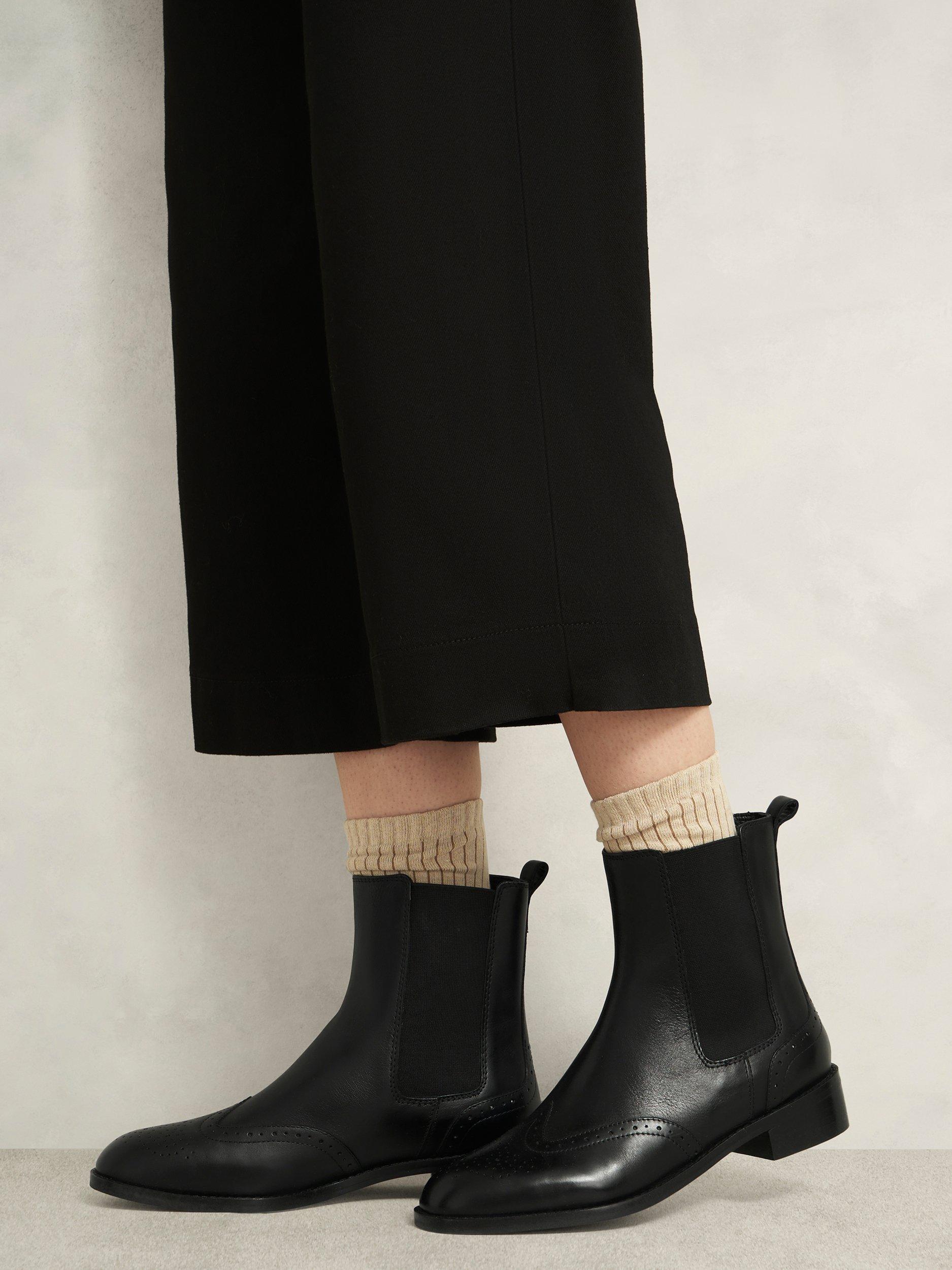 Product image 5 of 6, which shows Hobbs Genevieve Leather Chelsea Boots, Black, 4