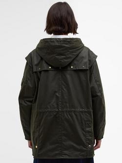 Barbour Aberford Waxed Jacket, Olive/Ancient Tartan - view 2, Olive/Ancient Tartn