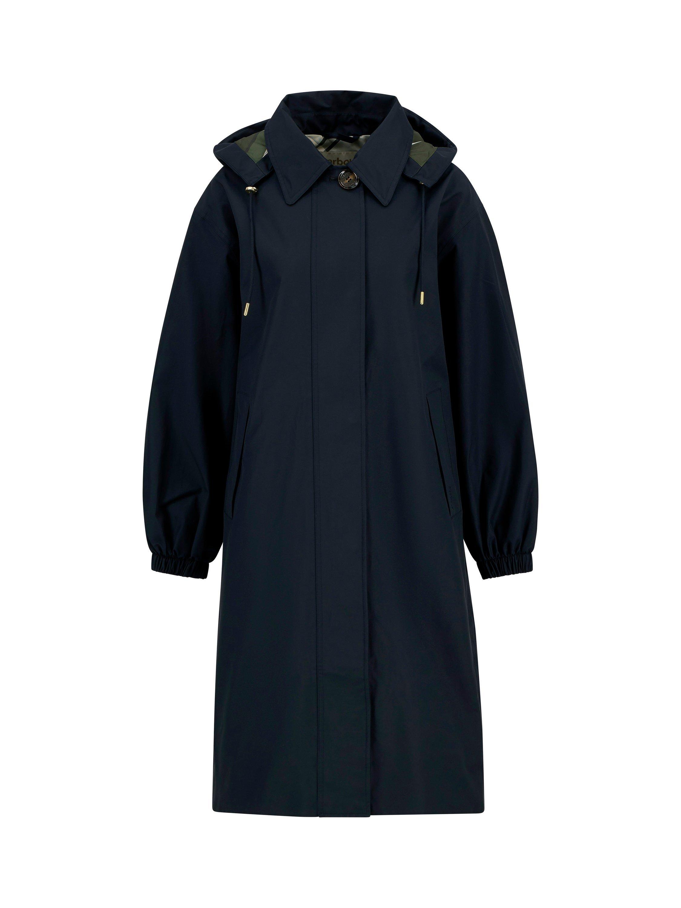 Product image 8 of 11, which shows Barbour Bronagh Waterproof Jacket, Navy/Ancient Poplar, 8