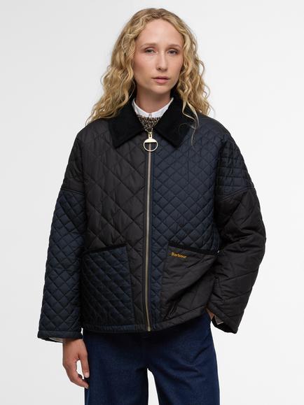 Barbour Danby Quilted Jacket, Navy/Black, Navy/Black