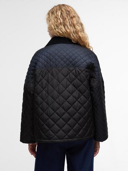 Barbour Danby Quilted Jacket, Navy/Black - view 2, Navy/Black