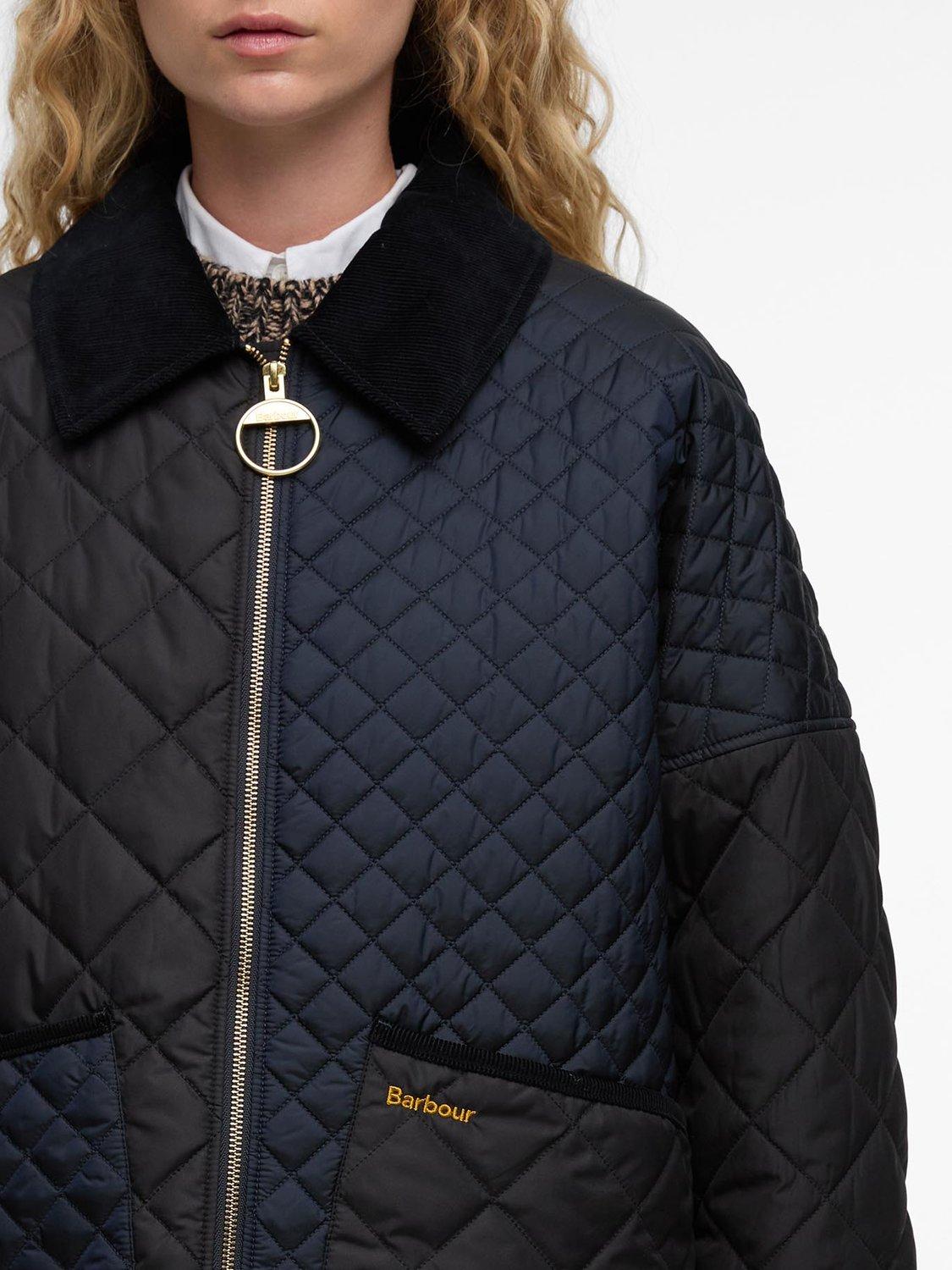 Product image 3 of 6, which shows Barbour Danby Quilted Jacket, Navy/Black, 8