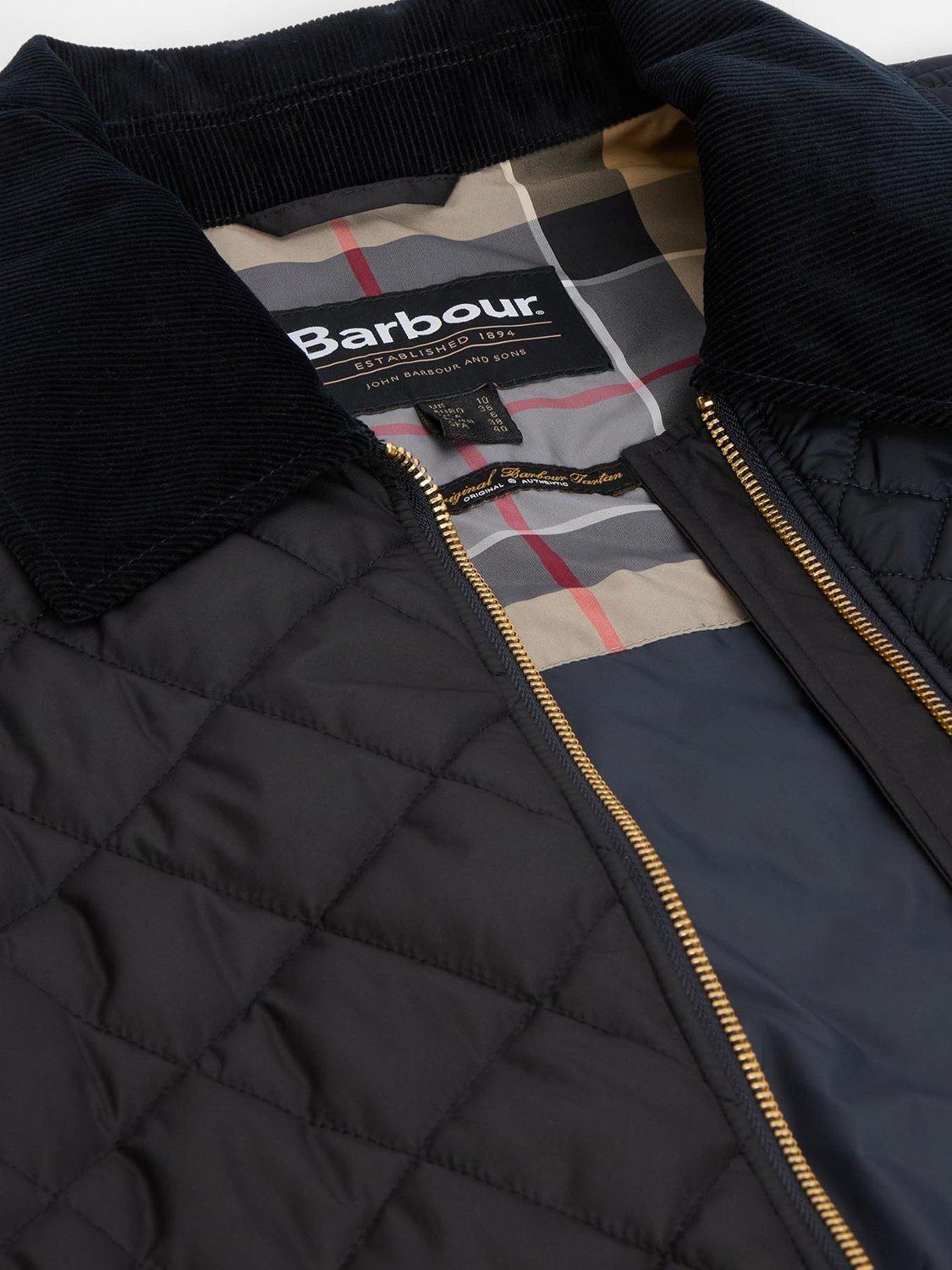Product image 4 of 6, which shows Barbour Danby Quilted Jacket, Navy/Black, 8
