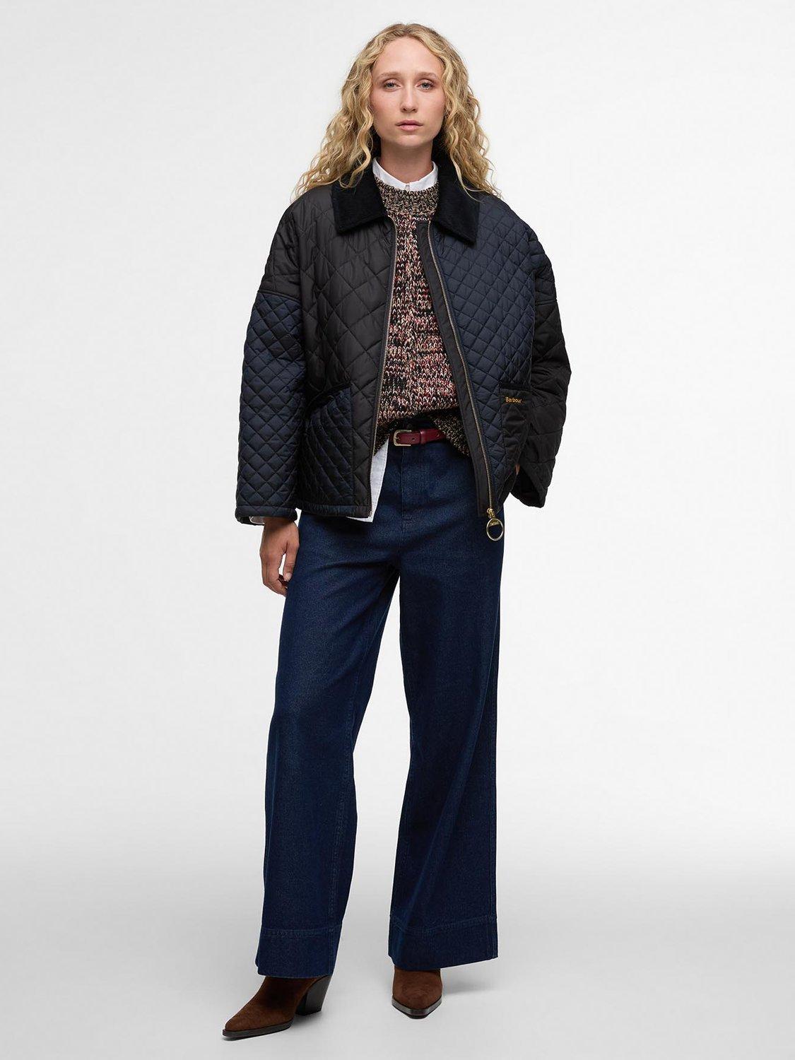 Product image 5 of 6, which shows Barbour Danby Quilted Jacket, Navy/Black, 8