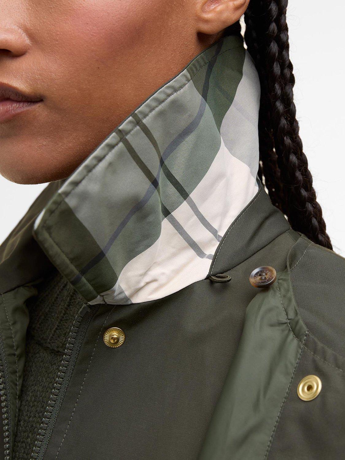 Product image 3 of 7, which shows Barbour Fia Showerproof Jacket, Sage/Ancient Poplar, 8