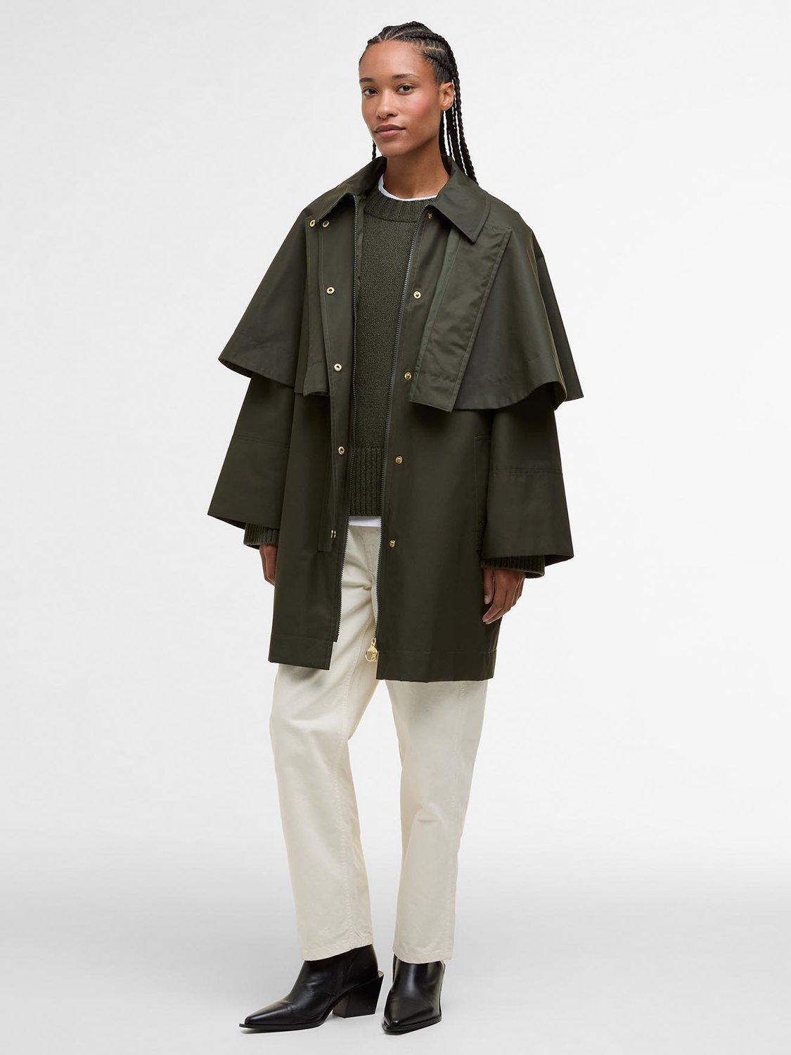 Product image 6 of 7, which shows Barbour Fia Showerproof Jacket, Sage/Ancient Poplar, 8