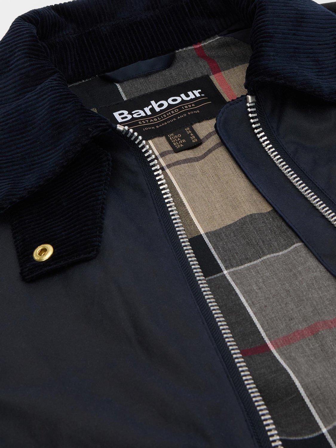 Product image 5 of 7, which shows Barbour Kearton Waxed Jacket, Navy/Black, 8