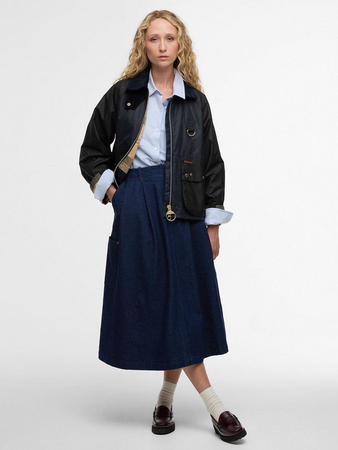 Product image 6 of 7, which shows Barbour Kearton Waxed Jacket, Navy/Black, 8