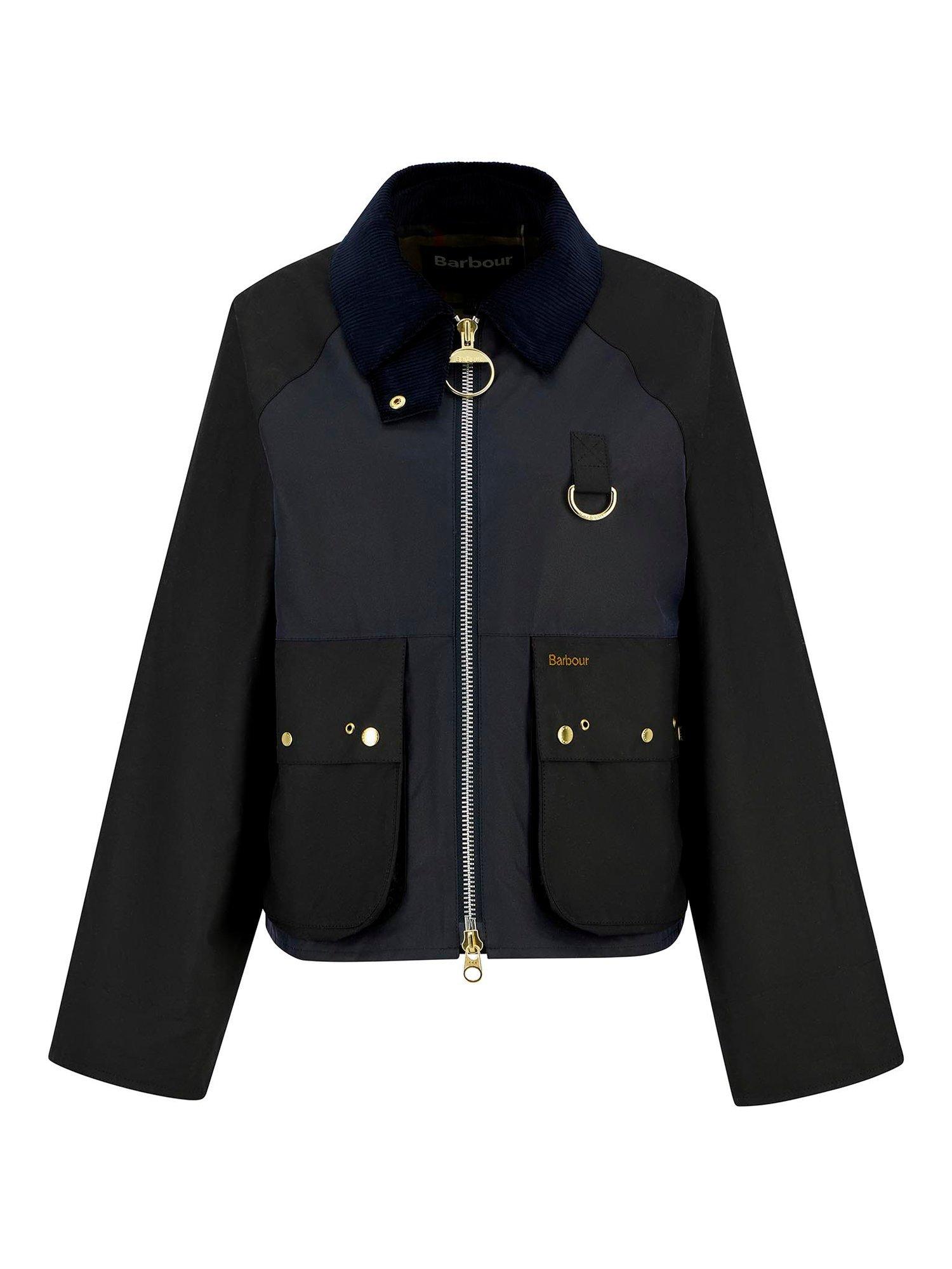 Product image 7 of 7, which shows Barbour Kearton Waxed Jacket, Navy/Black, 8