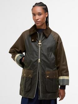 Barbour Kettlewell Waxed Jacket, Olive/Beech/Tartan, Olive/Beech/Tartan