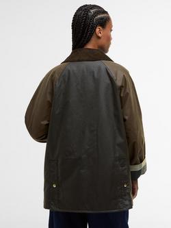 Barbour Kettlewell Waxed Jacket, Olive/Beech/Tartan - view 2, Olive/Beech/Tartan