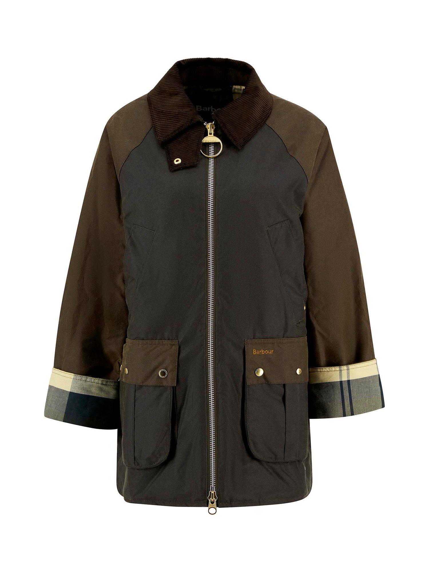 Product image 7 of 7, which shows Barbour Kettlewell Waxed Jacket, Olive/Beech/Tartan, 8
