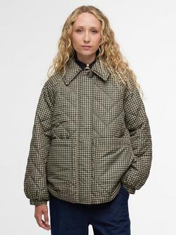 Barbour Laoise Check Quilted Jacket, Sage/Sand, Sage/Sand