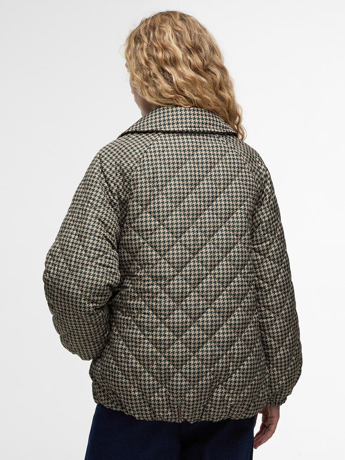 Product image 2 of 7, which shows Barbour Laoise Check Quilted Jacket, Sage/Sand, 8