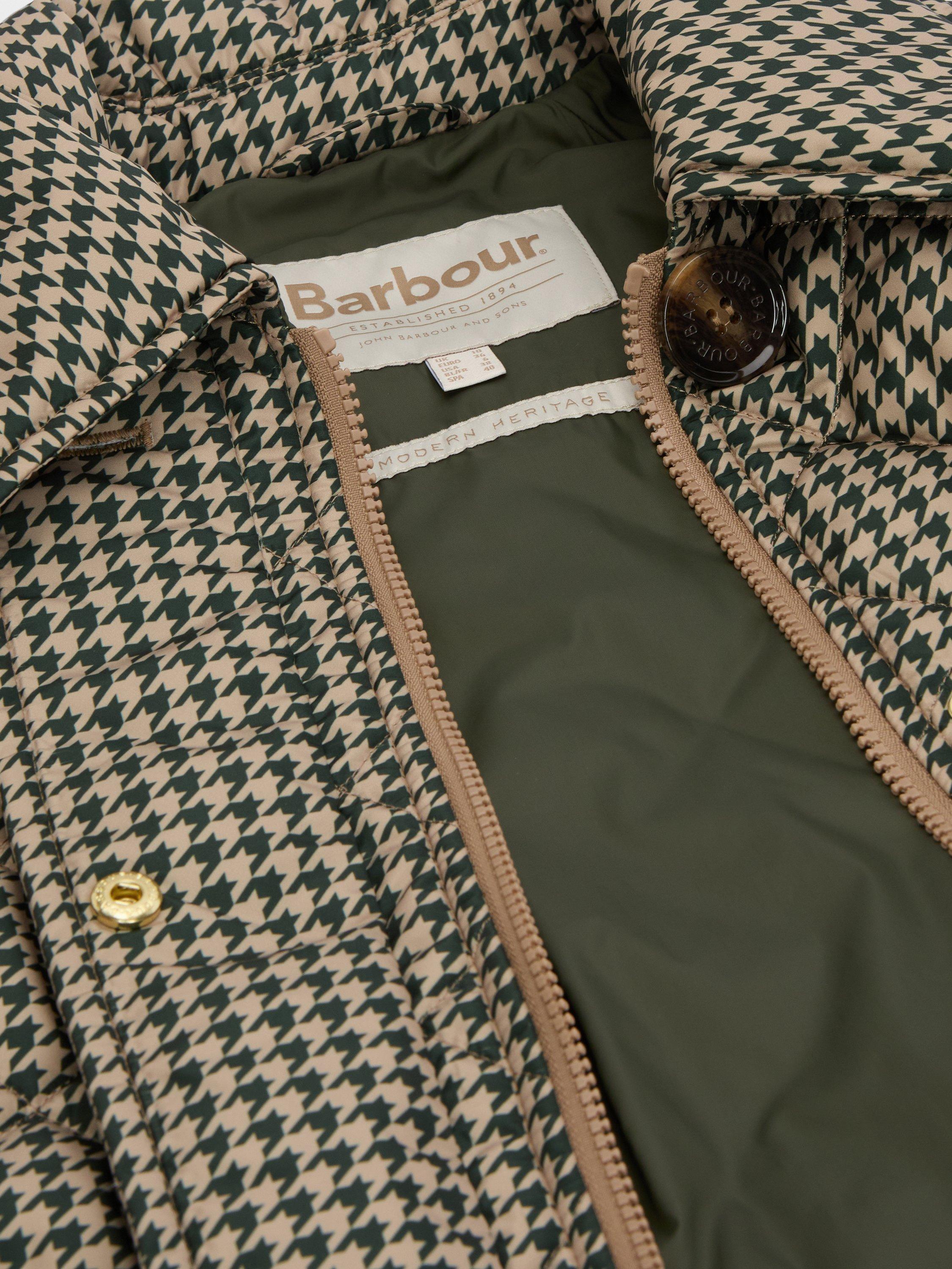 Product image 5 of 7, which shows Barbour Laoise Check Quilted Jacket, Sage/Sand, 8