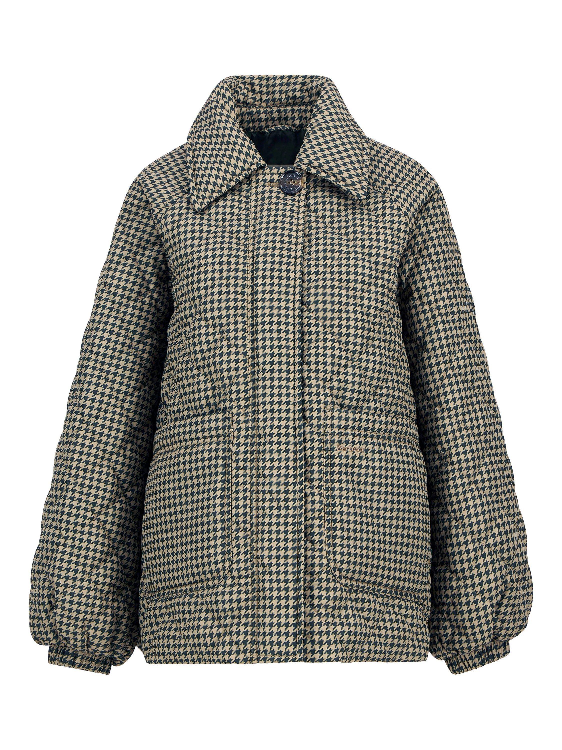 Product image 7 of 7, which shows Barbour Laoise Check Quilted Jacket, Sage/Sand, 8