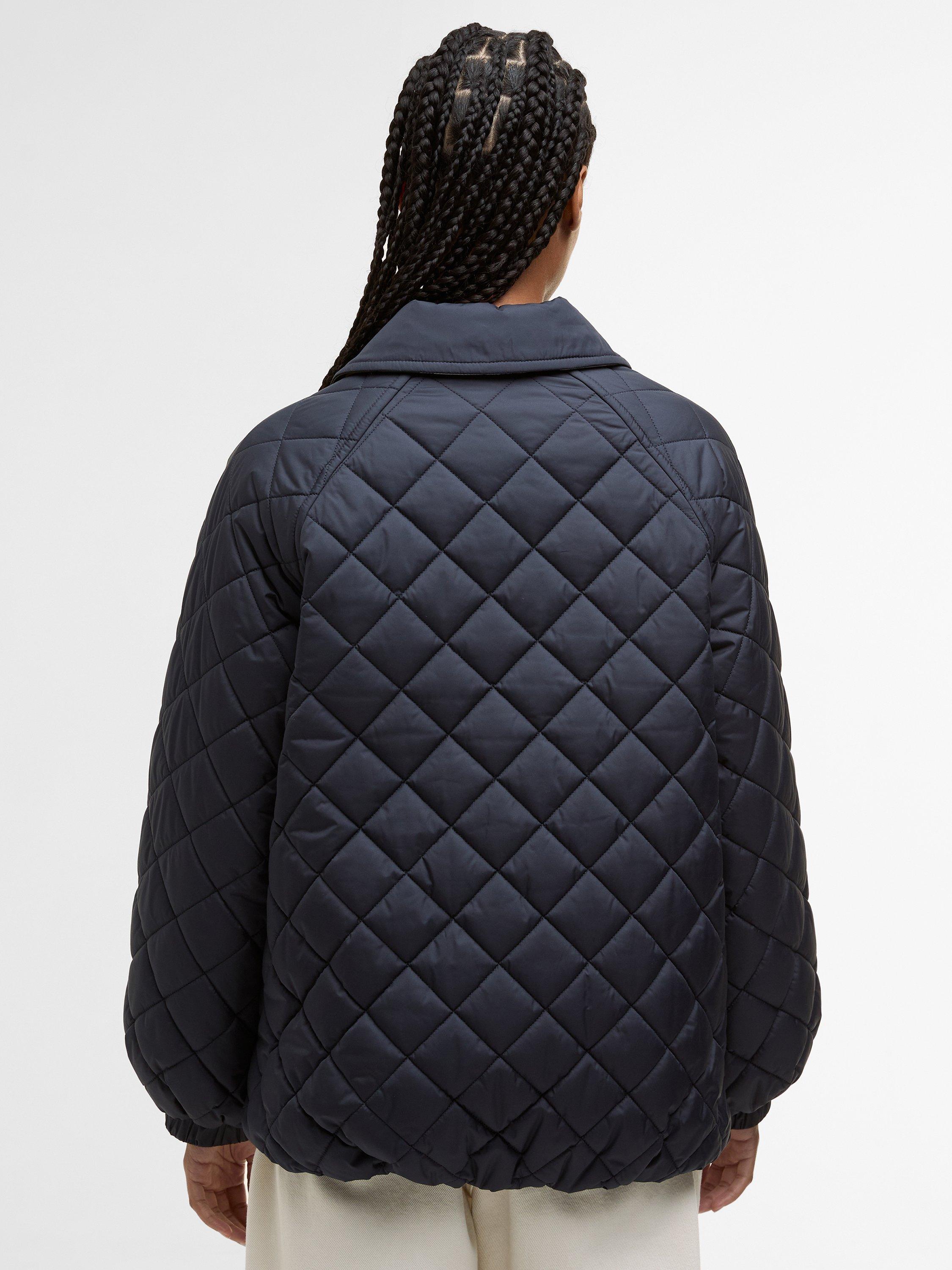 Product image 2 of 8, which shows Barbour Laoise Quilted Jacket, Navy/Ancient Poplar, 8