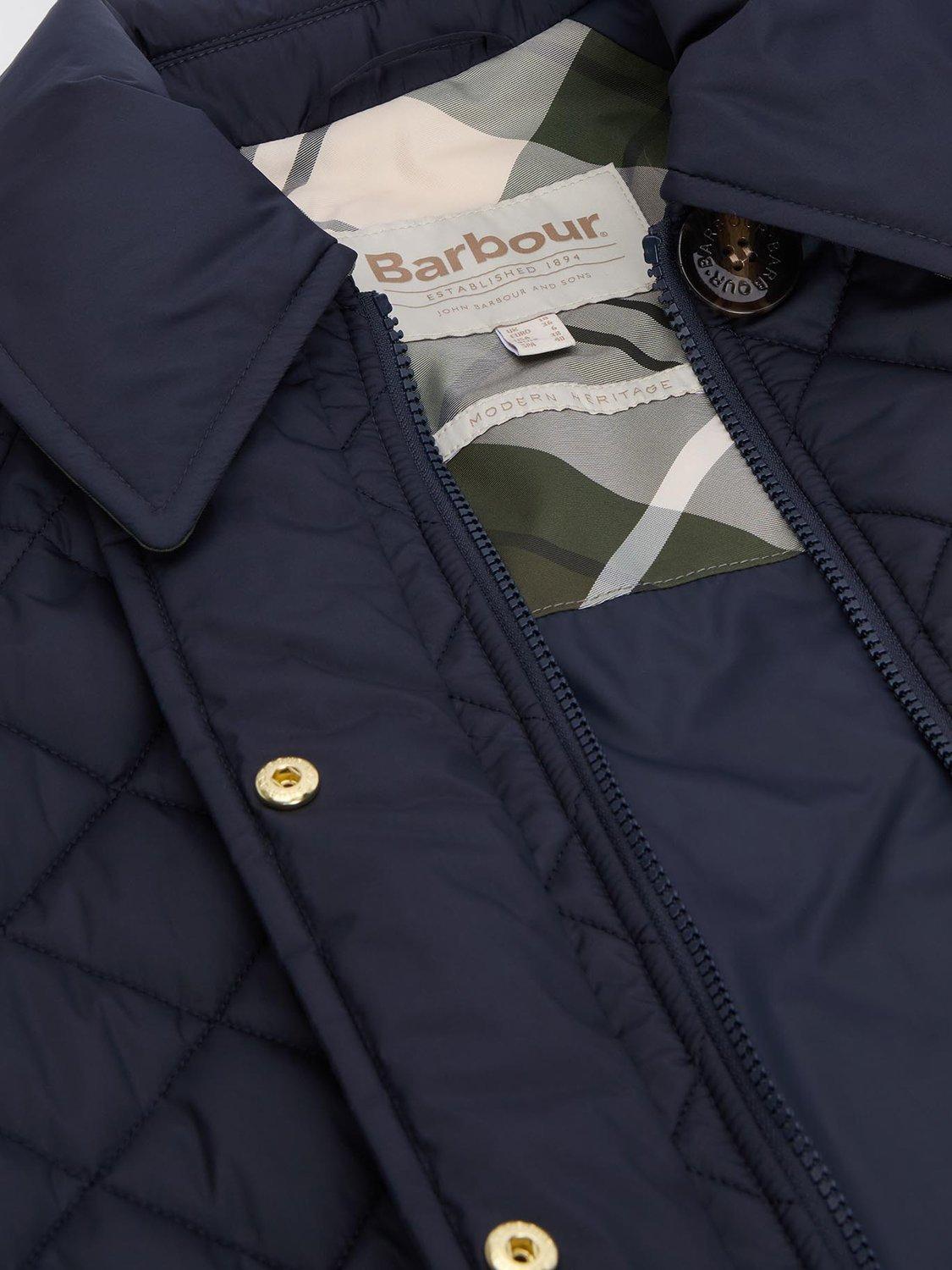 Product image 6 of 8, which shows Barbour Laoise Quilted Jacket, Navy/Ancient Poplar, 8