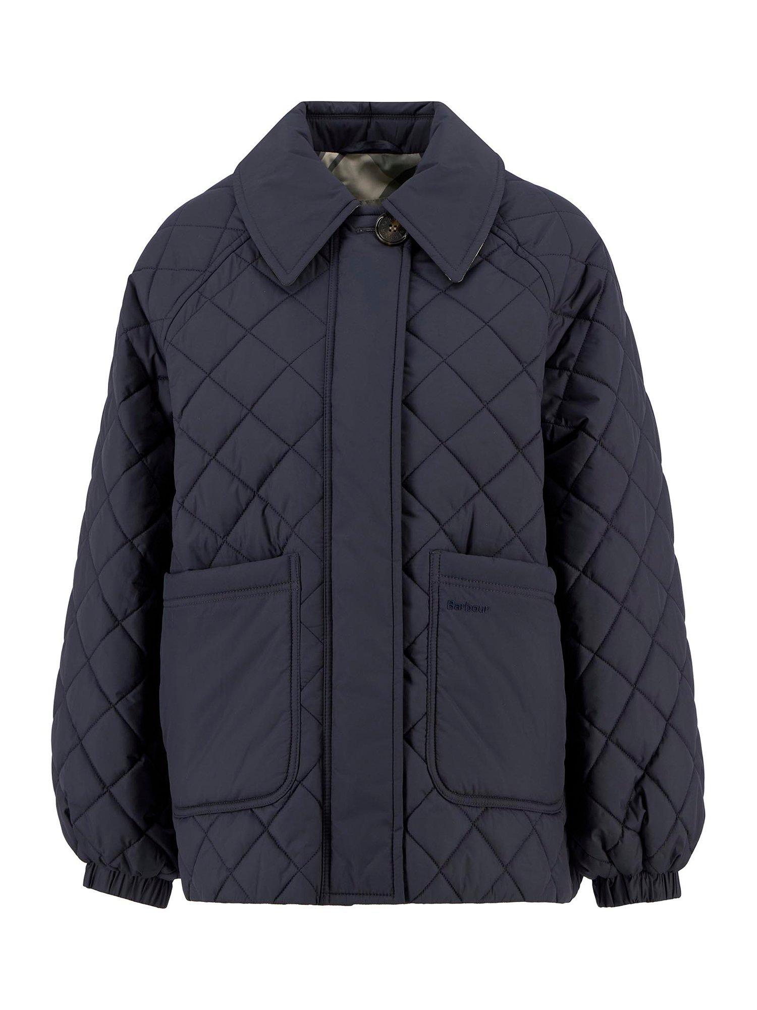 Product image 8 of 8, which shows Barbour Laoise Quilted Jacket, Navy/Ancient Poplar, 8