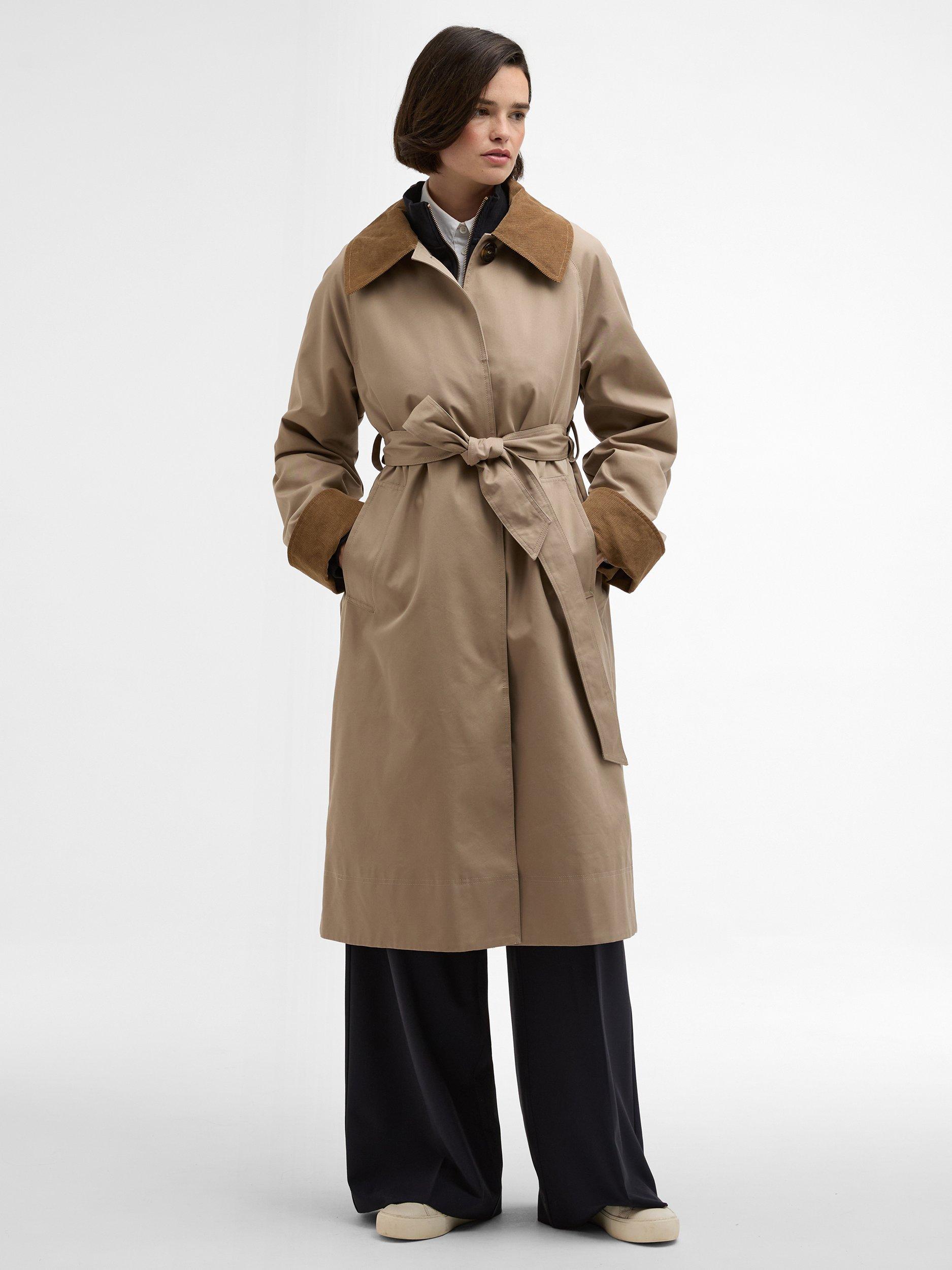 Product image 1 of 7, which shows Barbour Reagan Showerproof Trench Coat, Beige, 8
