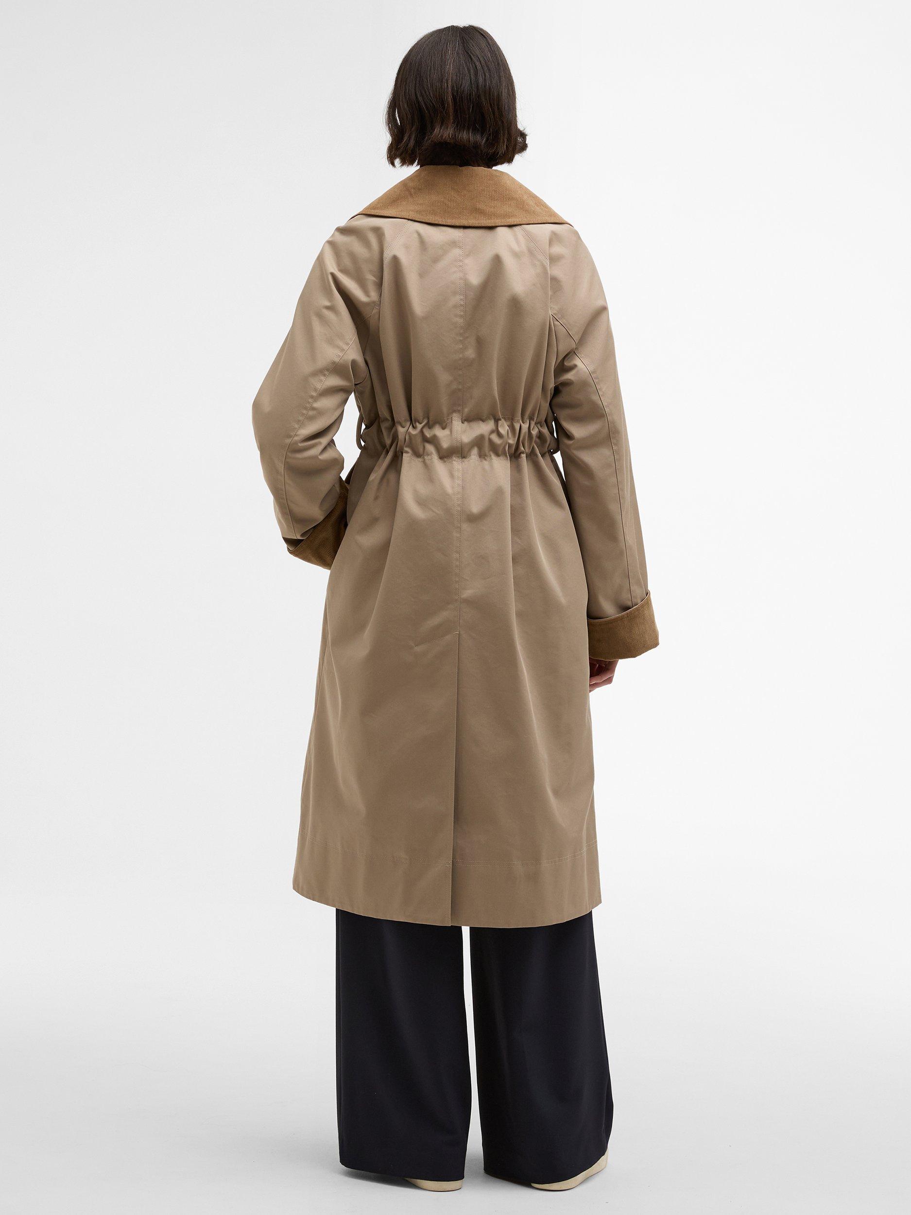 Product image 2 of 7, which shows Barbour Reagan Showerproof Trench Coat, Beige, 8