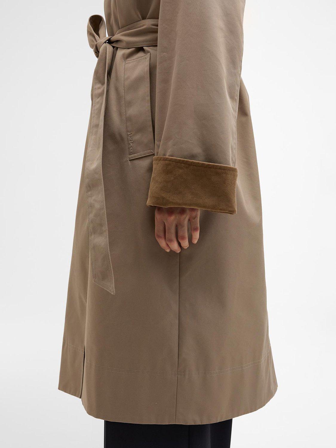 Product image 5 of 7, which shows Barbour Reagan Showerproof Trench Coat, Beige, 8