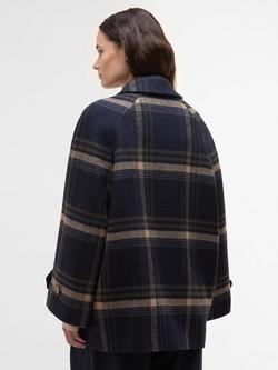 Barbour Tara Windowpane Check Coat, Navy/Multi - view 2, Navy/Multi
