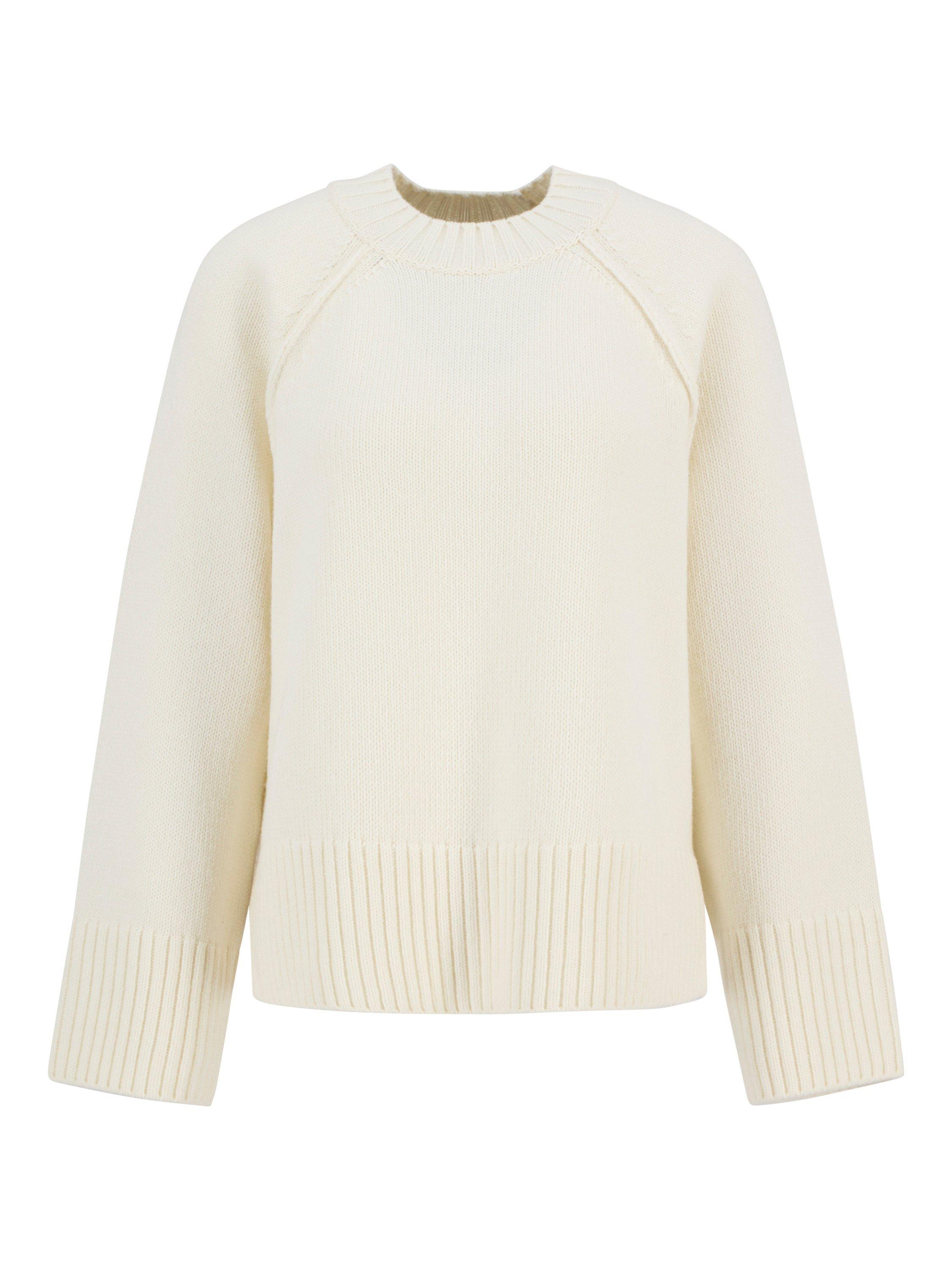 Product image 6 of 6, which shows Barbour Ashdon Knit Jumper, Ecru, 8
