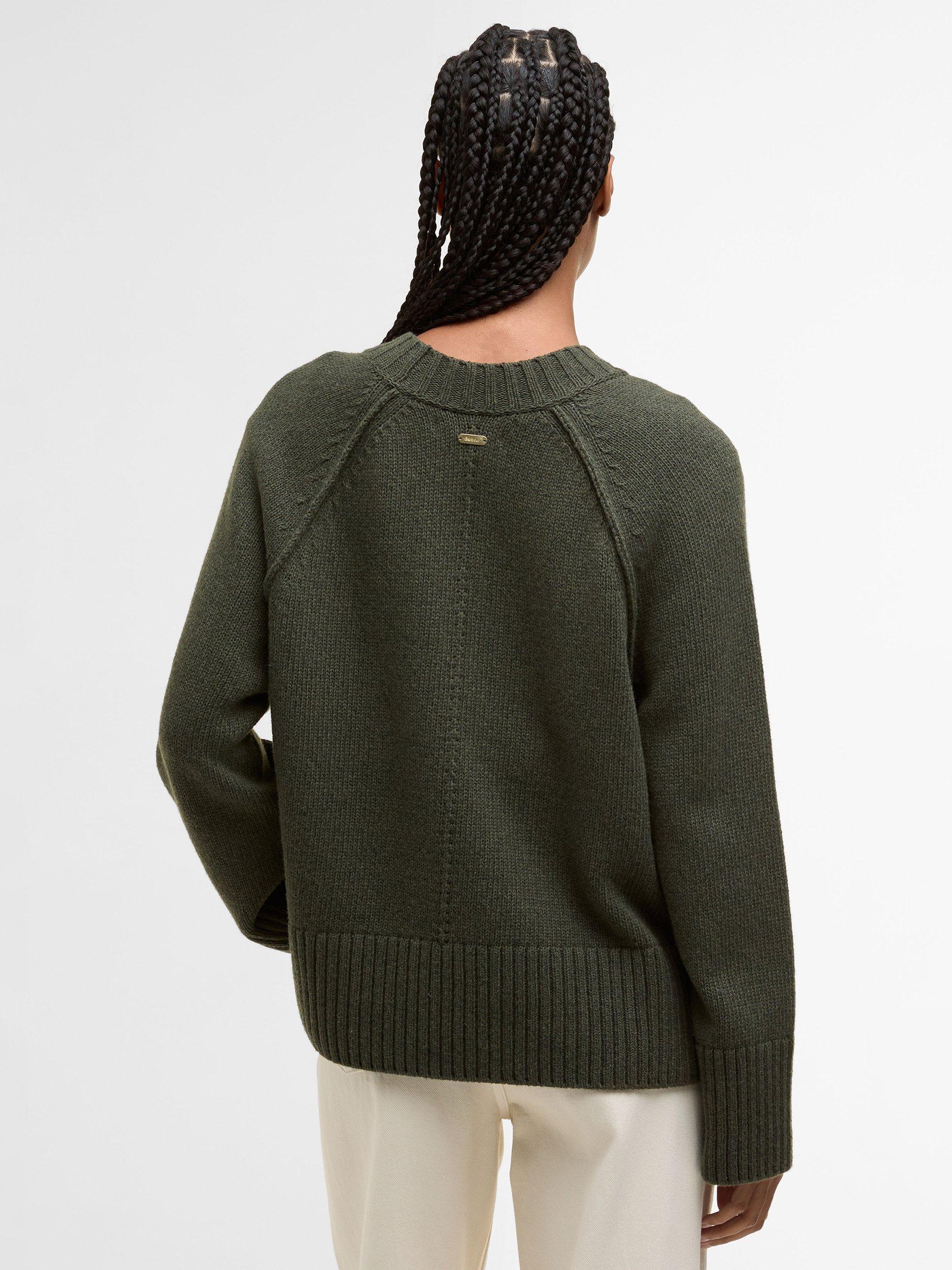 Product image 2 of 6, which shows Barbour Ashdon Knit Jumper, Sage, 8