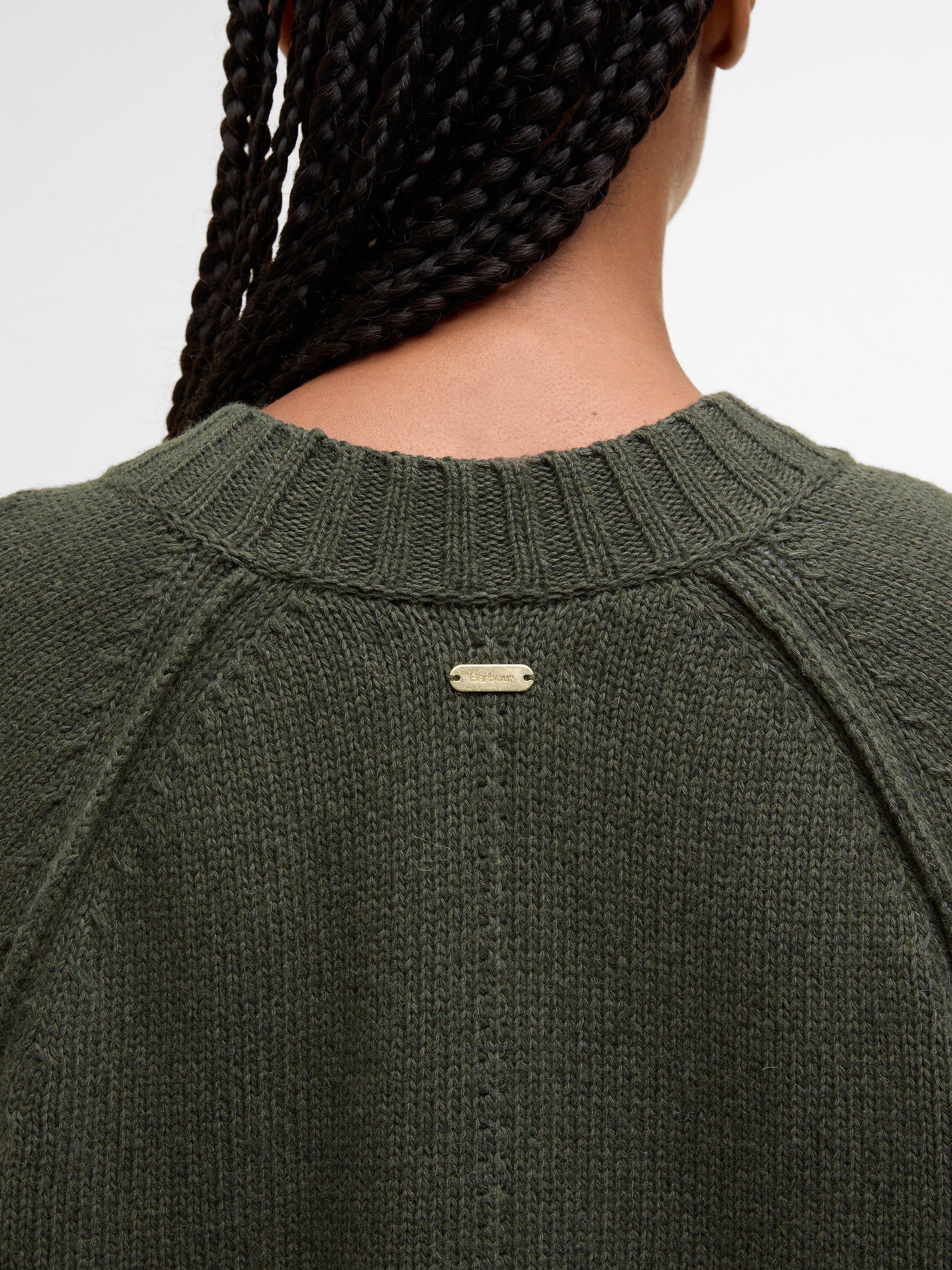 Product image 4 of 6, which shows Barbour Ashdon Knit Jumper, Sage, 8