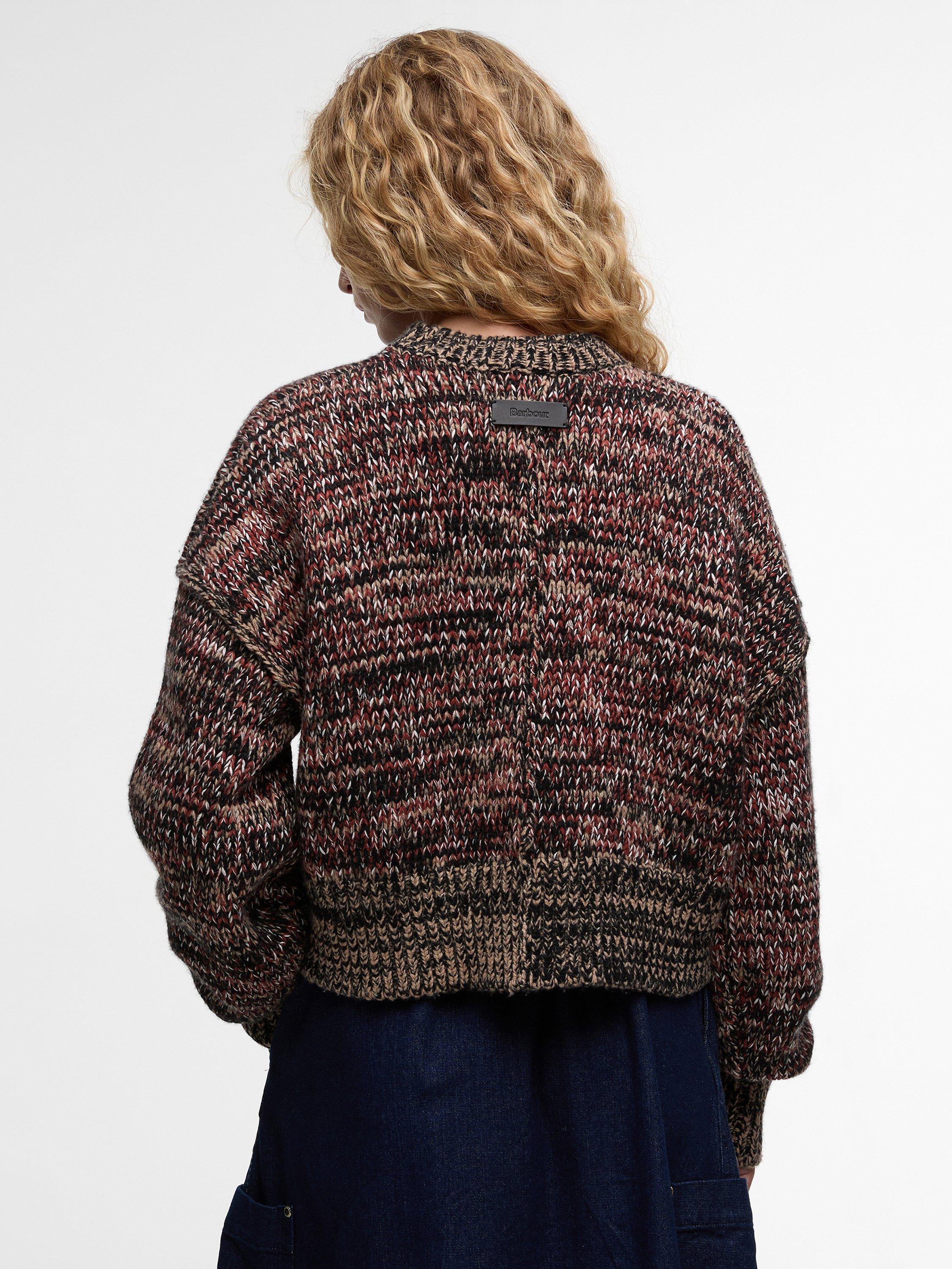 Product image 2 of 6, which shows Barbour Saima Knitted Wool Rich Jumper, Multi, 8