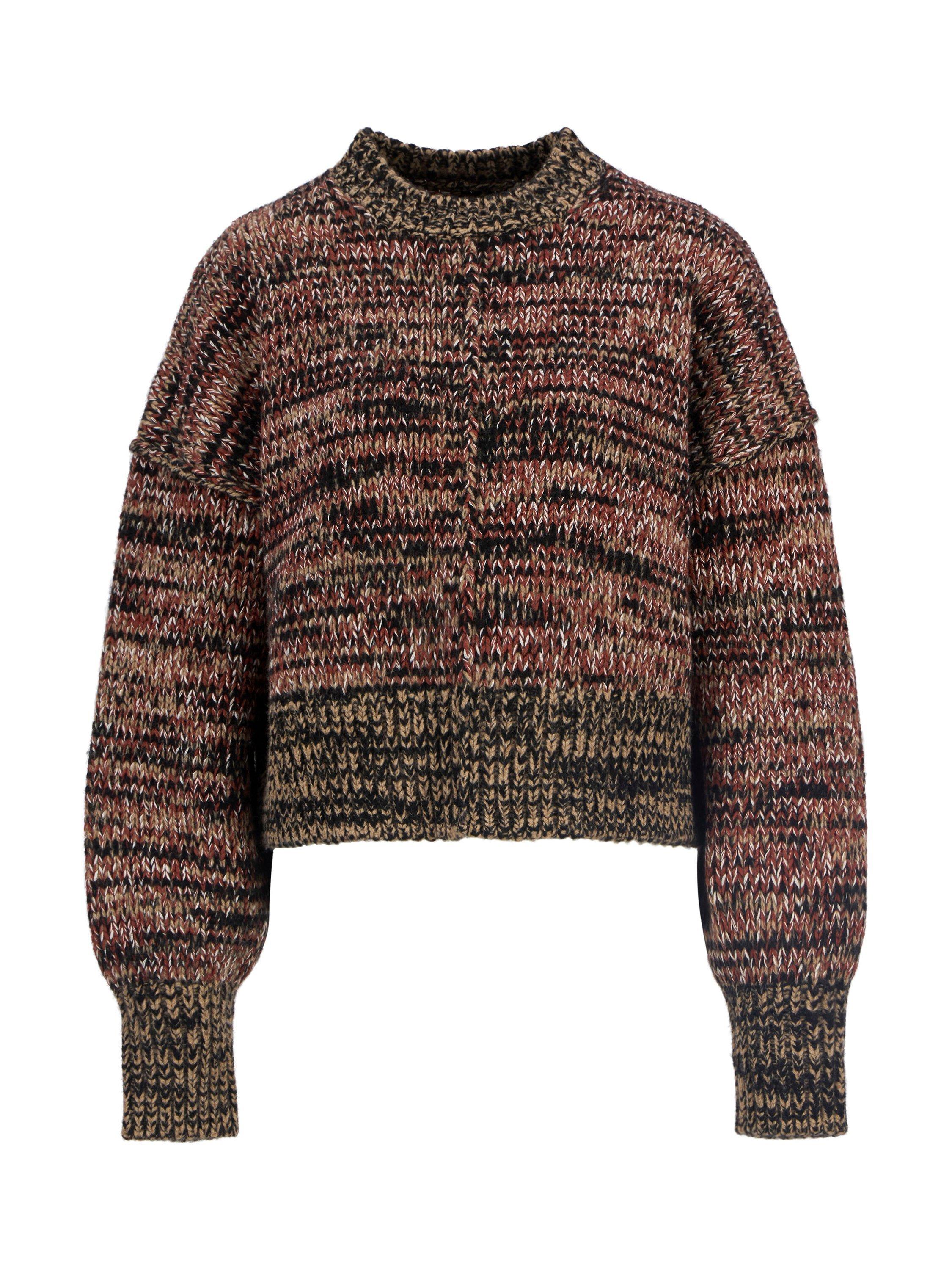 Product image 6 of 6, which shows Barbour Saima Knitted Wool Rich Jumper, Multi, 8