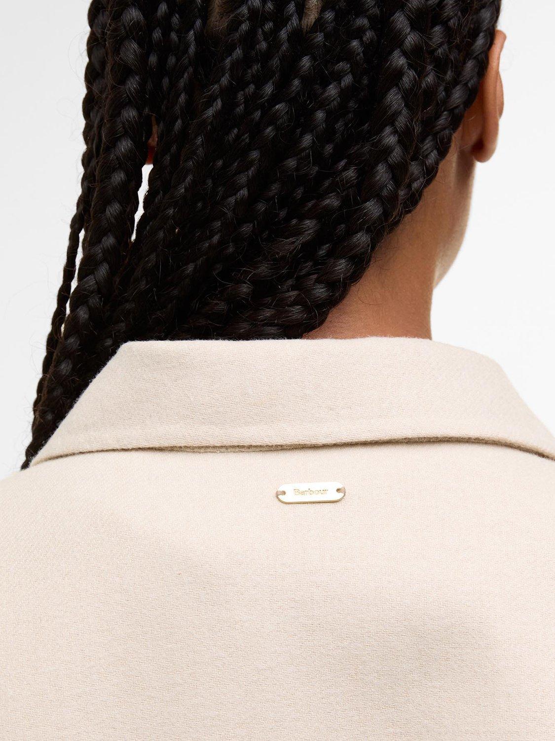 Product image 4 of 6, which shows Barbour Ashdon Wool Blend Overshirt, Oat, 8