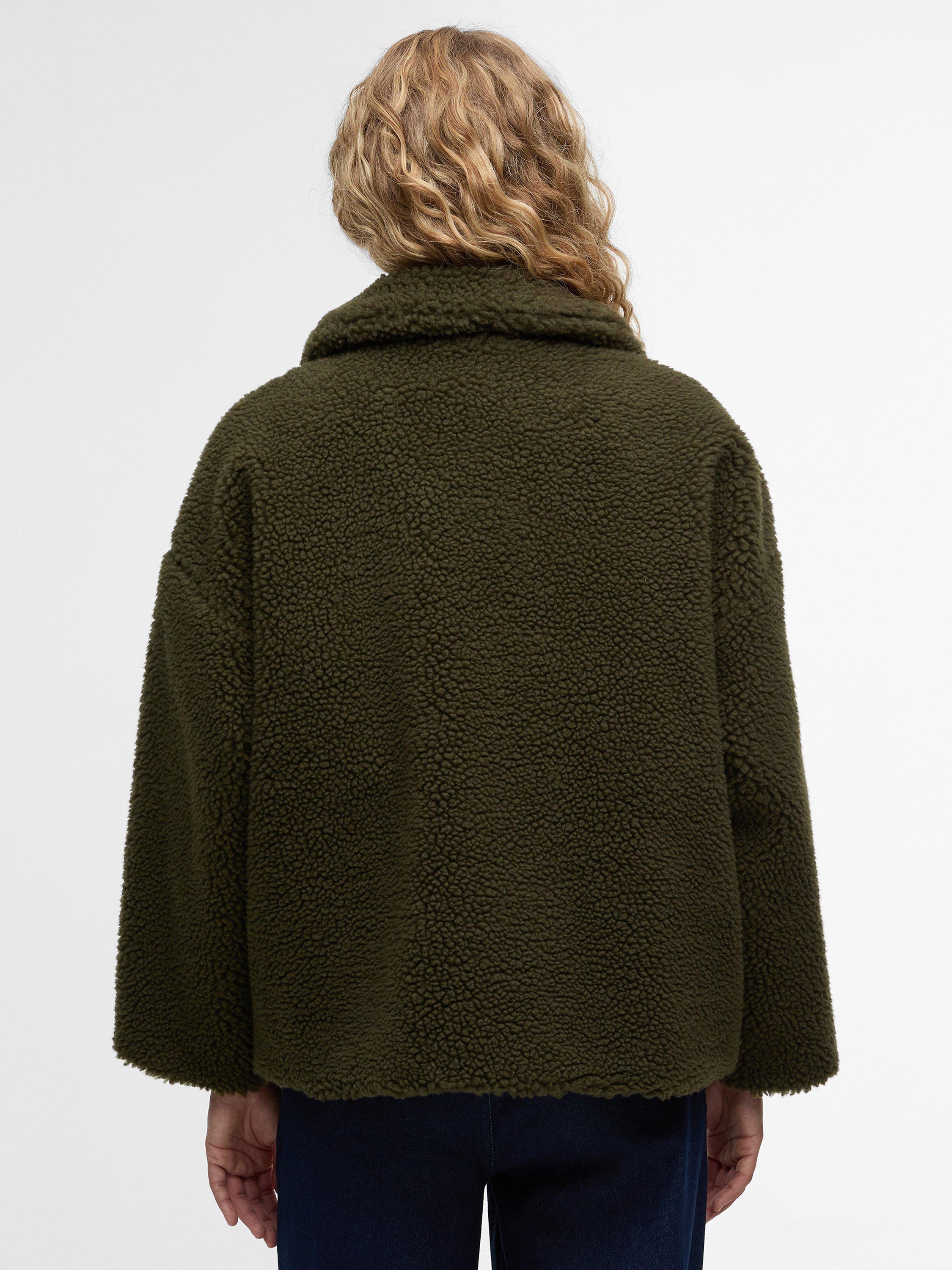 Product image 2 of 7, which shows Barbour Brawby Fleece Jacket, Olive, 8